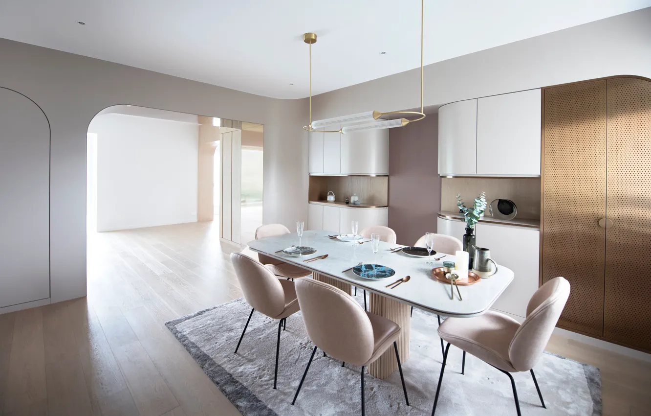 Photo wallpaper design, style, interior, Hong Kong, Hong Kong, dining room, Repulse Bay, by Bean Buro