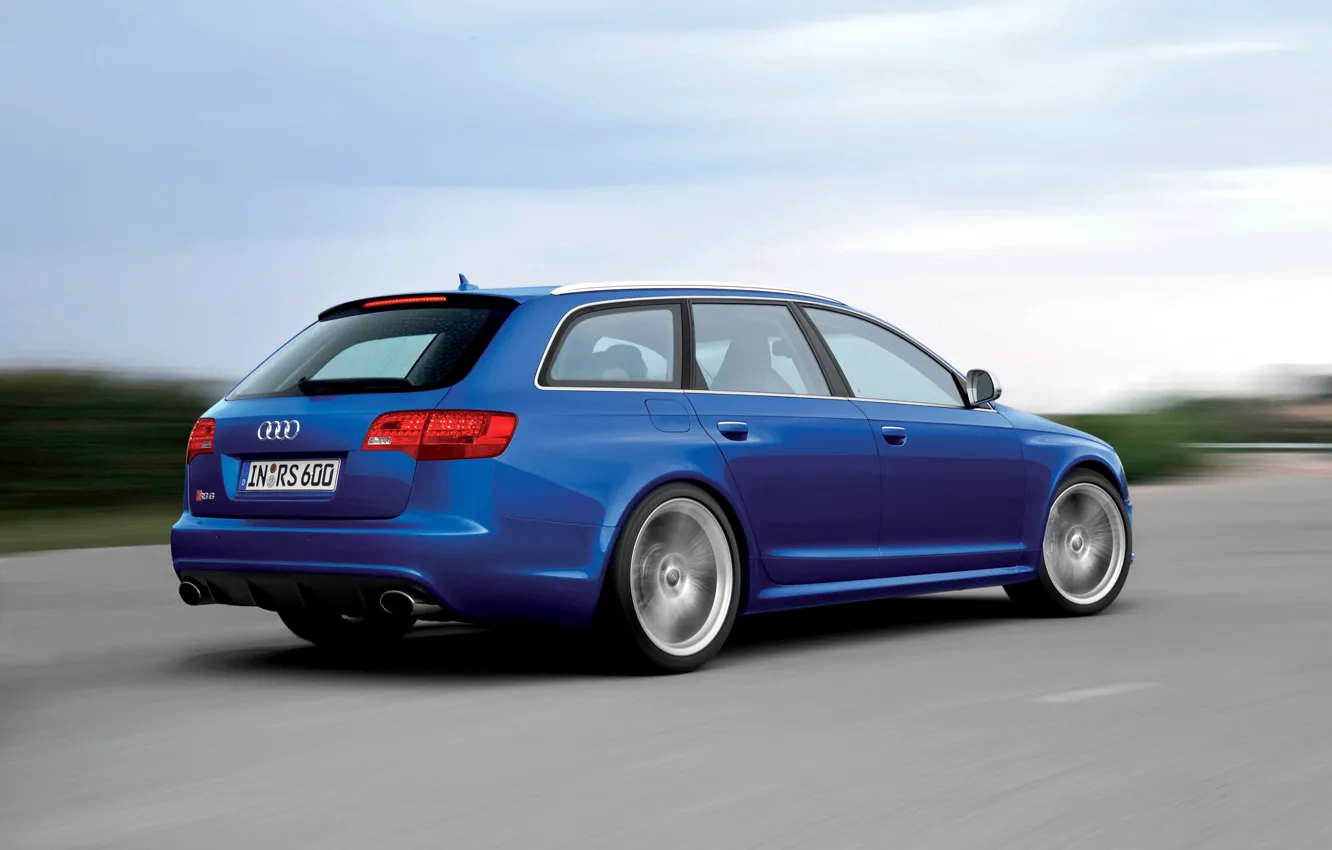 Photo wallpaper machine, blue, Audi, Audi, RS6, РС6