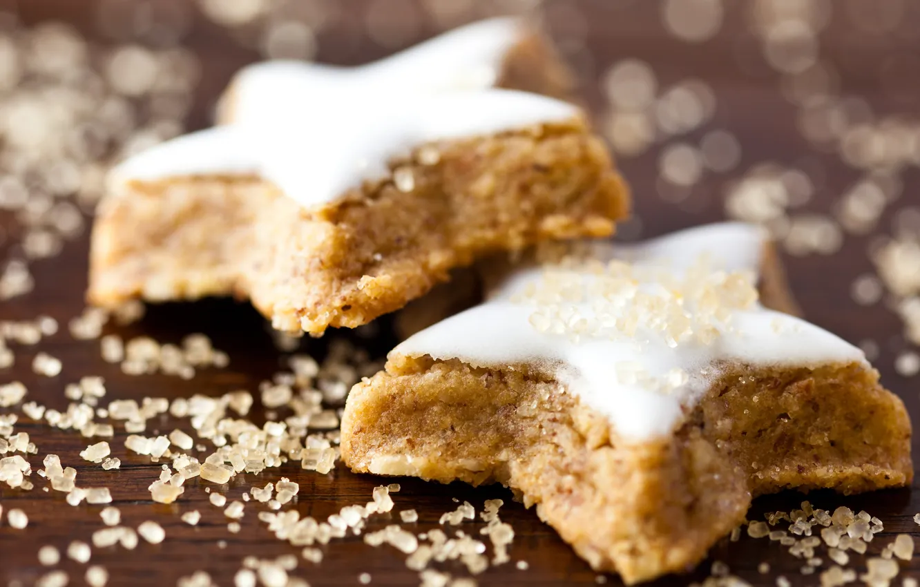 Photo wallpaper winter, stars, holiday, food, cookies, sweets, stars, dessert
