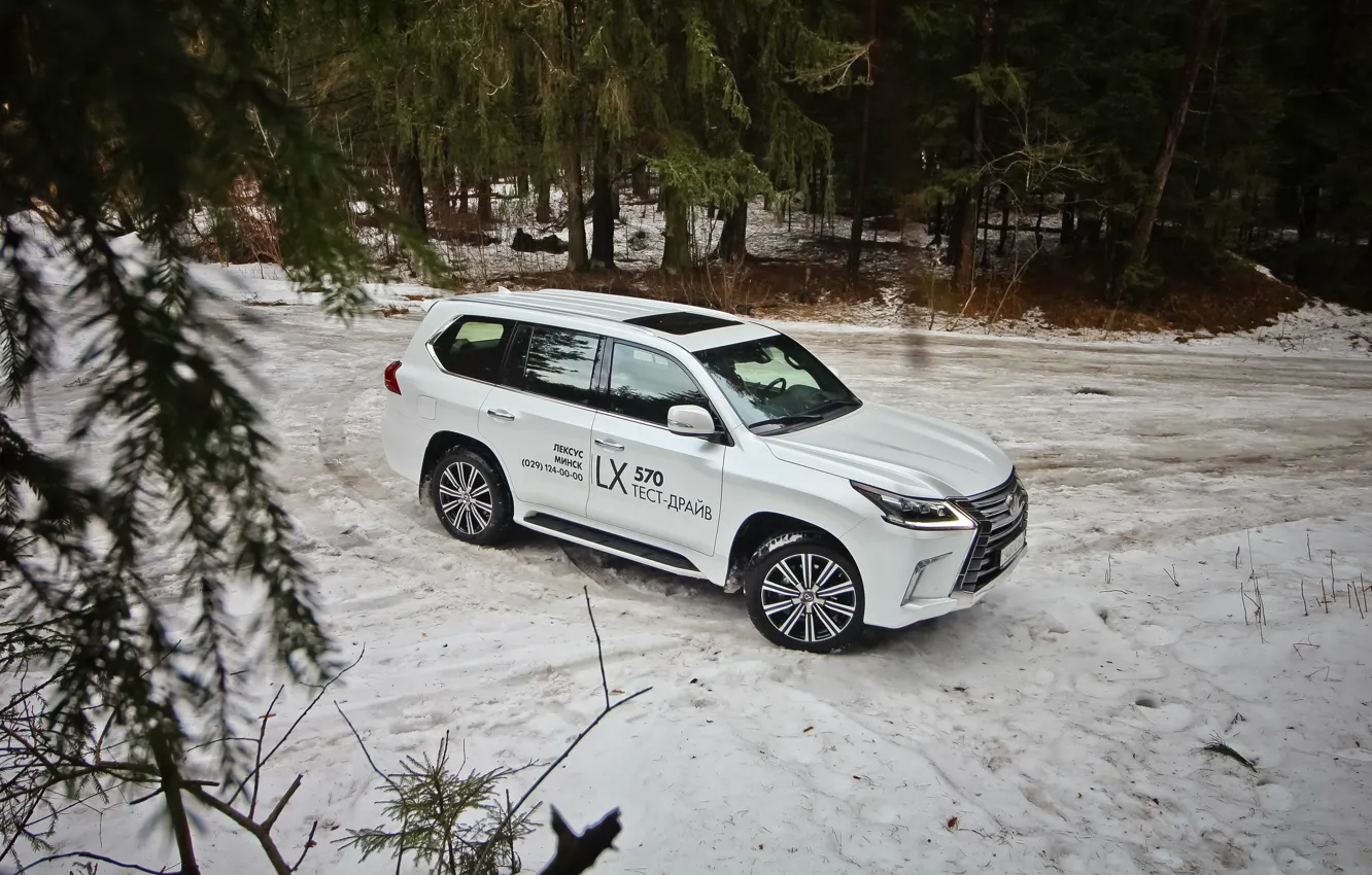 Photo wallpaper Lexus, Japan, winter, SUV, Lexus LX570
