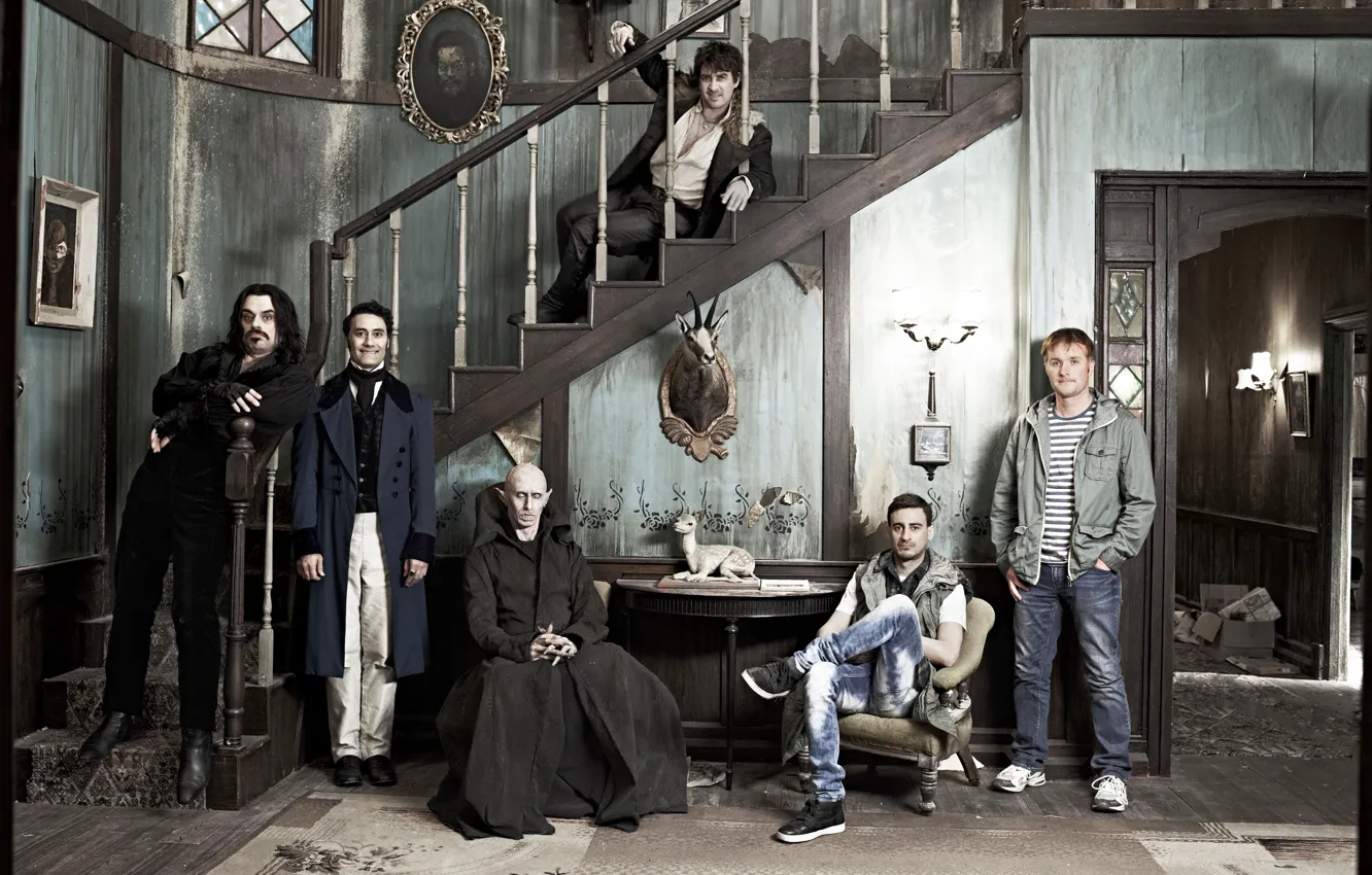 Photo wallpaper cinema, vintage, man, movie, animal, vampire, film, stairs