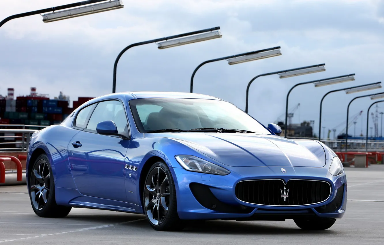 Photo wallpaper Maserati, sport, blue, Granturismo