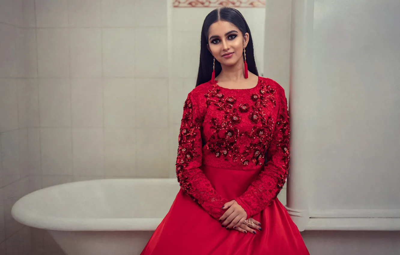 Photo wallpaper girl, hot, sexy, eyes, smile, beautiful, figure, model