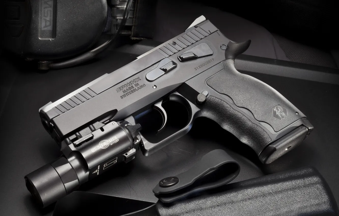 Photo wallpaper gun, weapons, Sphinx, self-loading, Sphinx