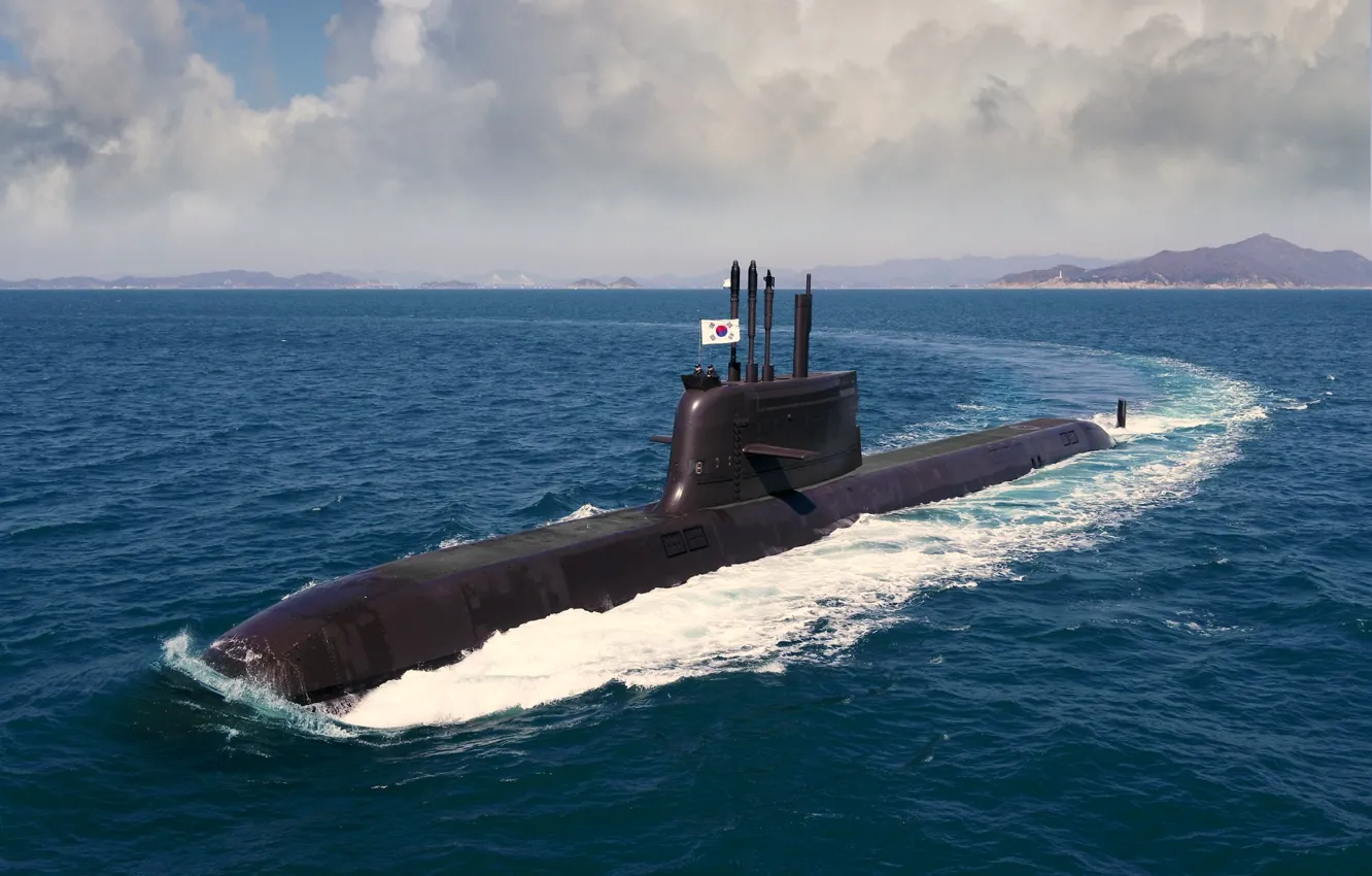 Photo wallpaper submarine, South Korea, Ahn Mu, SS-084