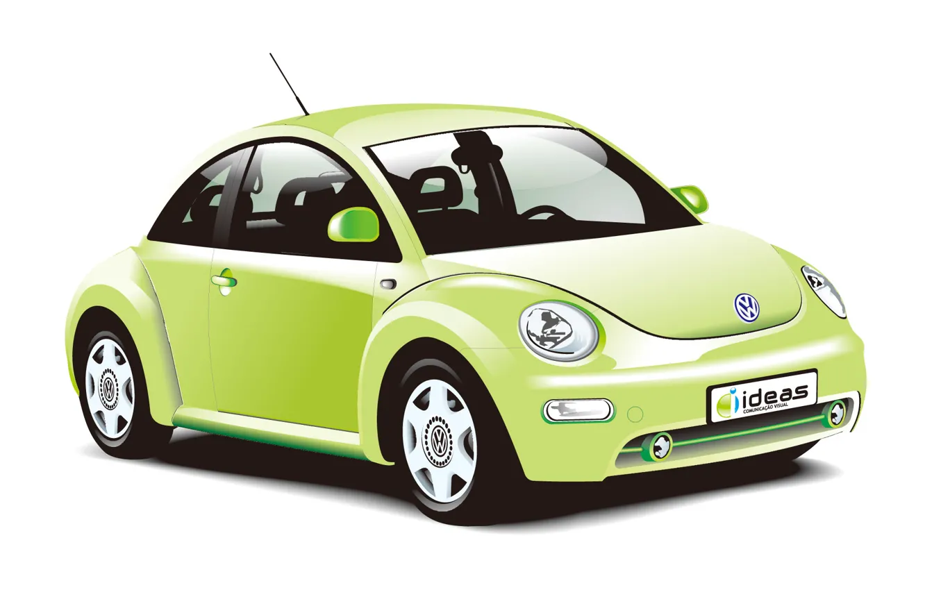 Photo wallpaper coupe, vector, Volkswagen, Beetle