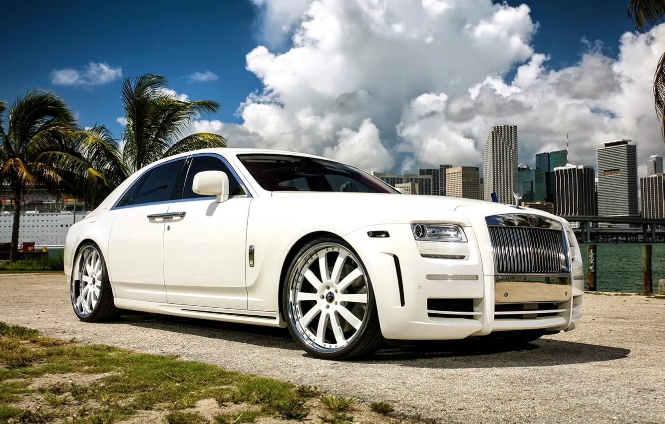 Photo wallpaper Rolls-Royce, 2010, Mansory, Limited, rolls-Royce, White Ghost