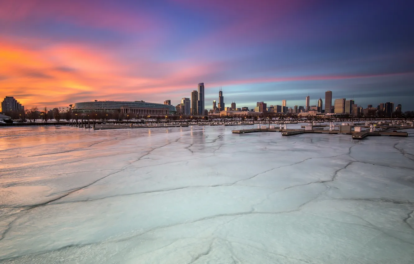 Photo wallpaper Chicago, Thin Ice, Near South Side