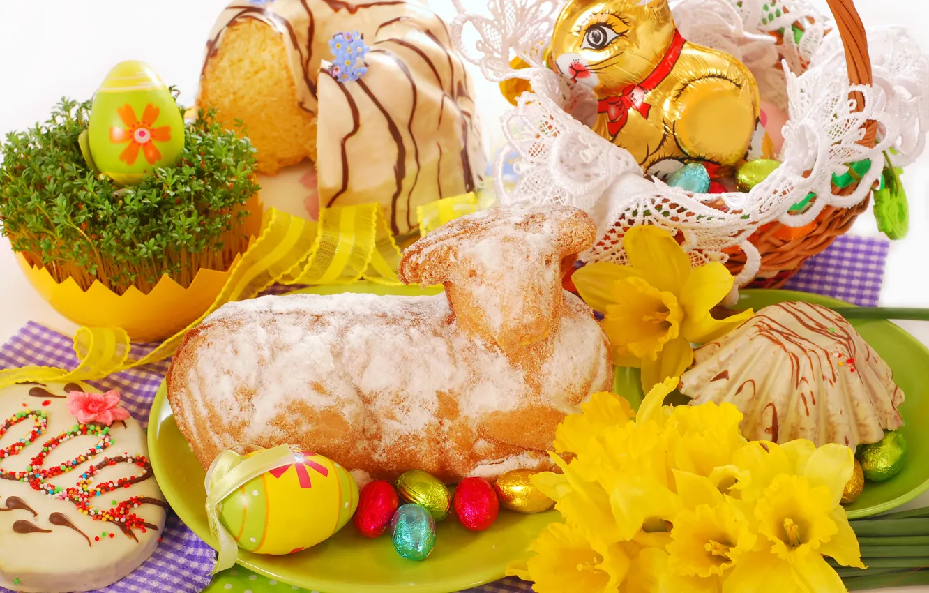 Photo wallpaper eggs, Easter, Easter eggs