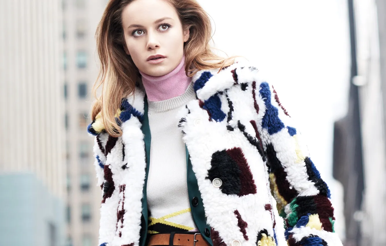 Photo wallpaper actress, hairstyle, photographer, coat, singer, journal, InStyle, Brie Larson