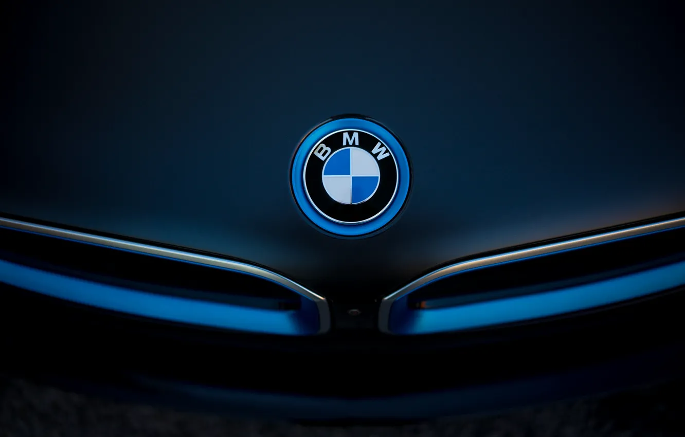 Photo wallpaper logo, emblem, Boomer, BMW i8