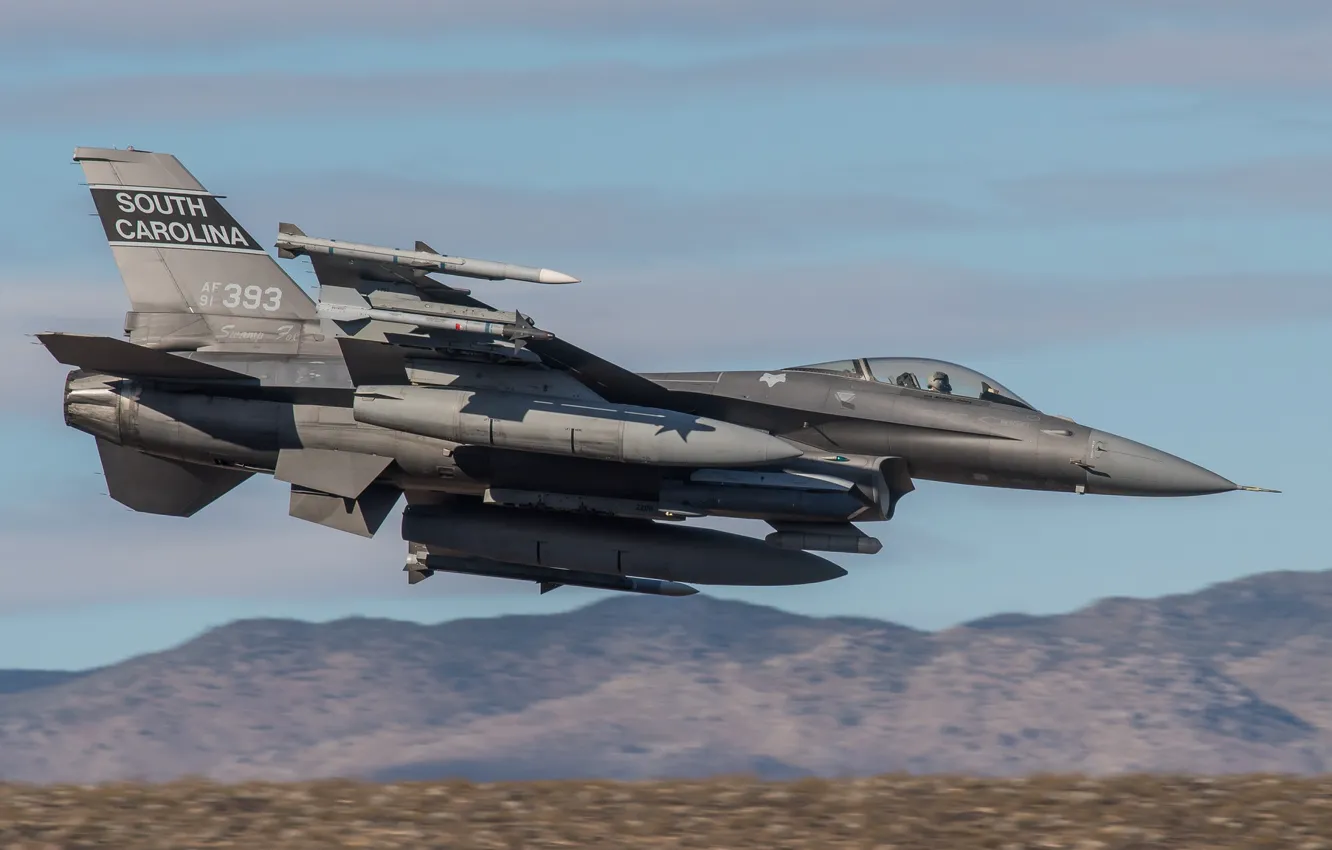 Photo wallpaper flight, the plane, combat, F-16C