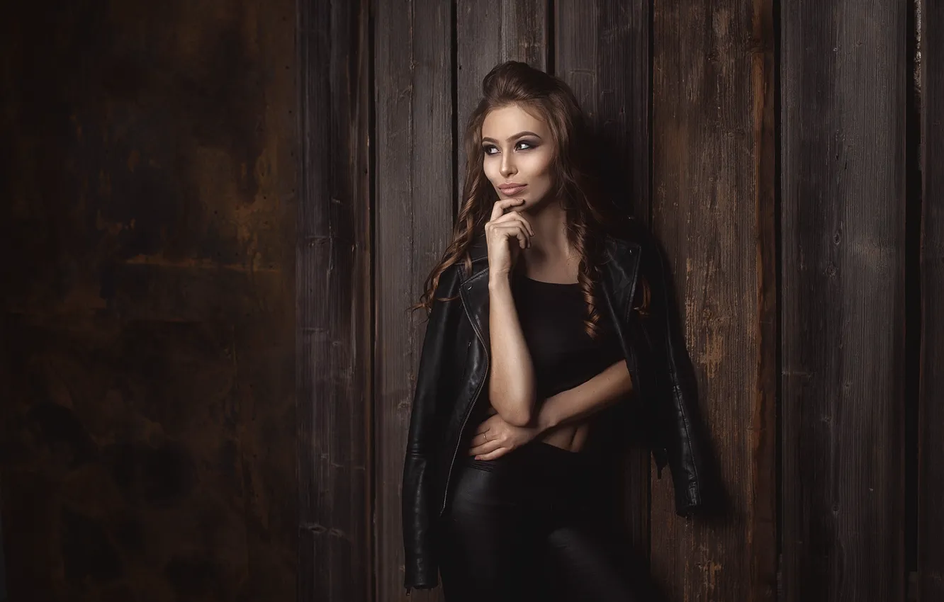 Photo wallpaper model, brunette, pose, Galaev Eugene