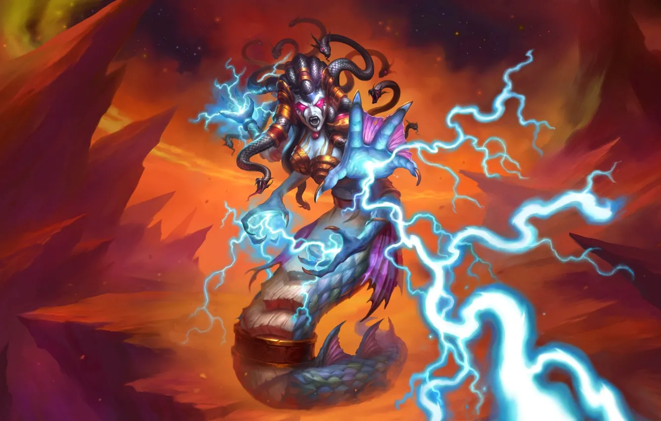 Photo wallpaper monster, being, Medusa, Hearthstone: Heroes of Warcraft, Hearthstone: Heroes Of Warcraft