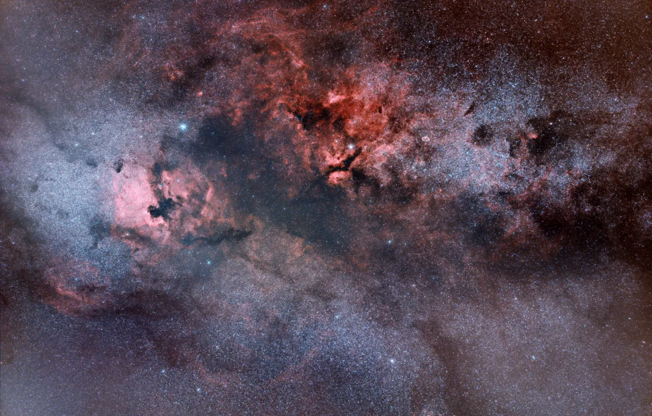 Photo wallpaper space, stars, The Pelican Nebula, constellation, the universe