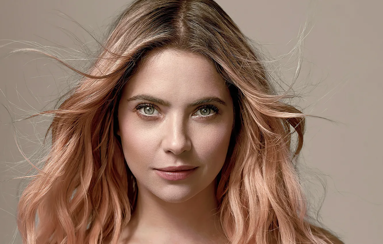 Photo wallpaper look, girl, face, hair, Ashley Benson