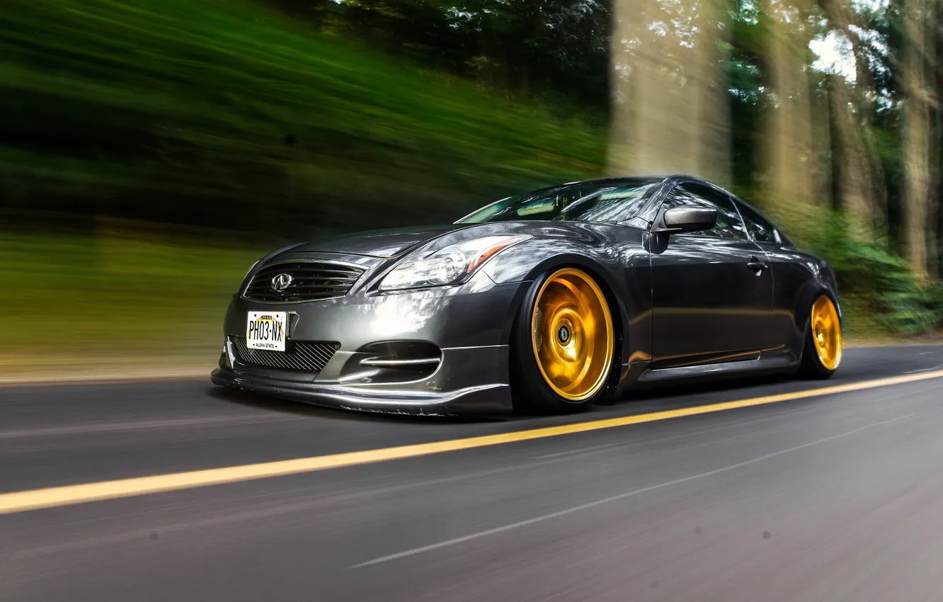Photo wallpaper speed, blur, Infiniti, black, G37