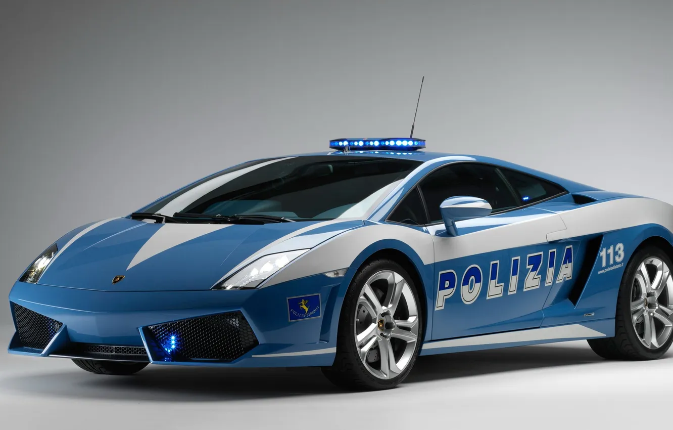 Photo wallpaper Lamborghini, Gallardo, police, Police