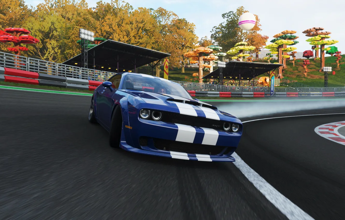 Photo wallpaper demon, Dodge, drift, Forza Horizon 4