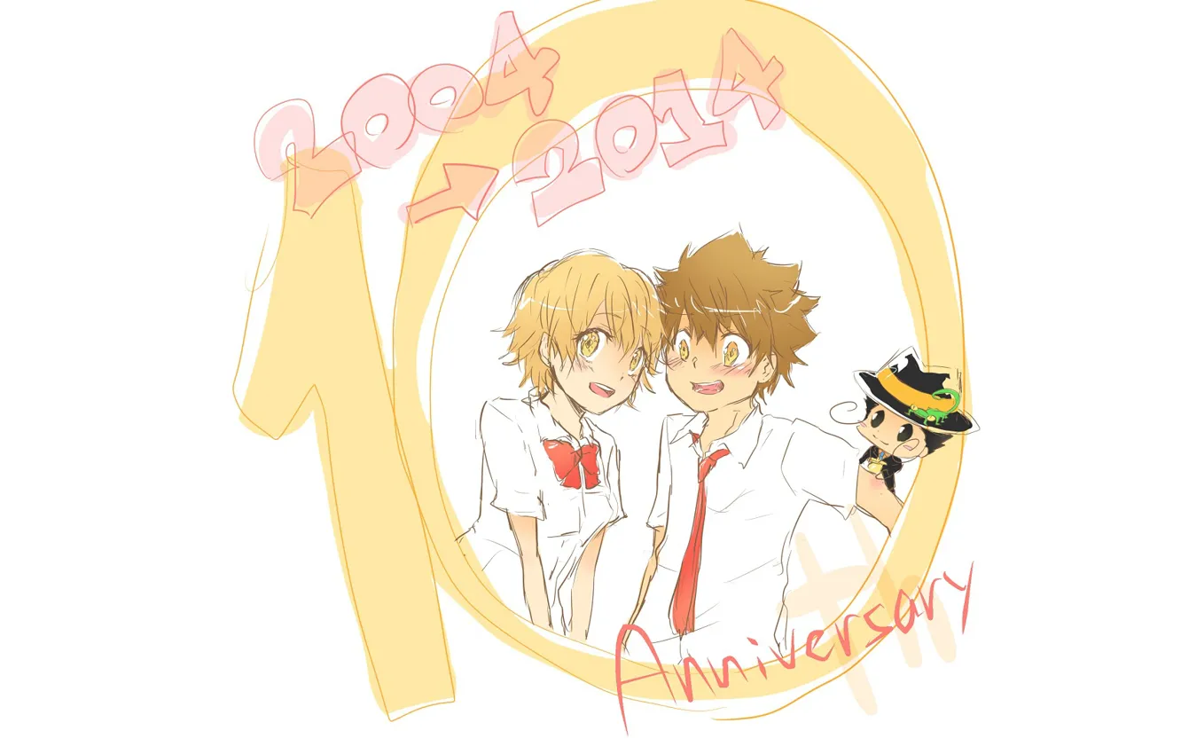 Photo wallpaper pair, katekyo Hitman reborn, Sawada Tsuyoshi, reborn, Teacher mafia Reborn