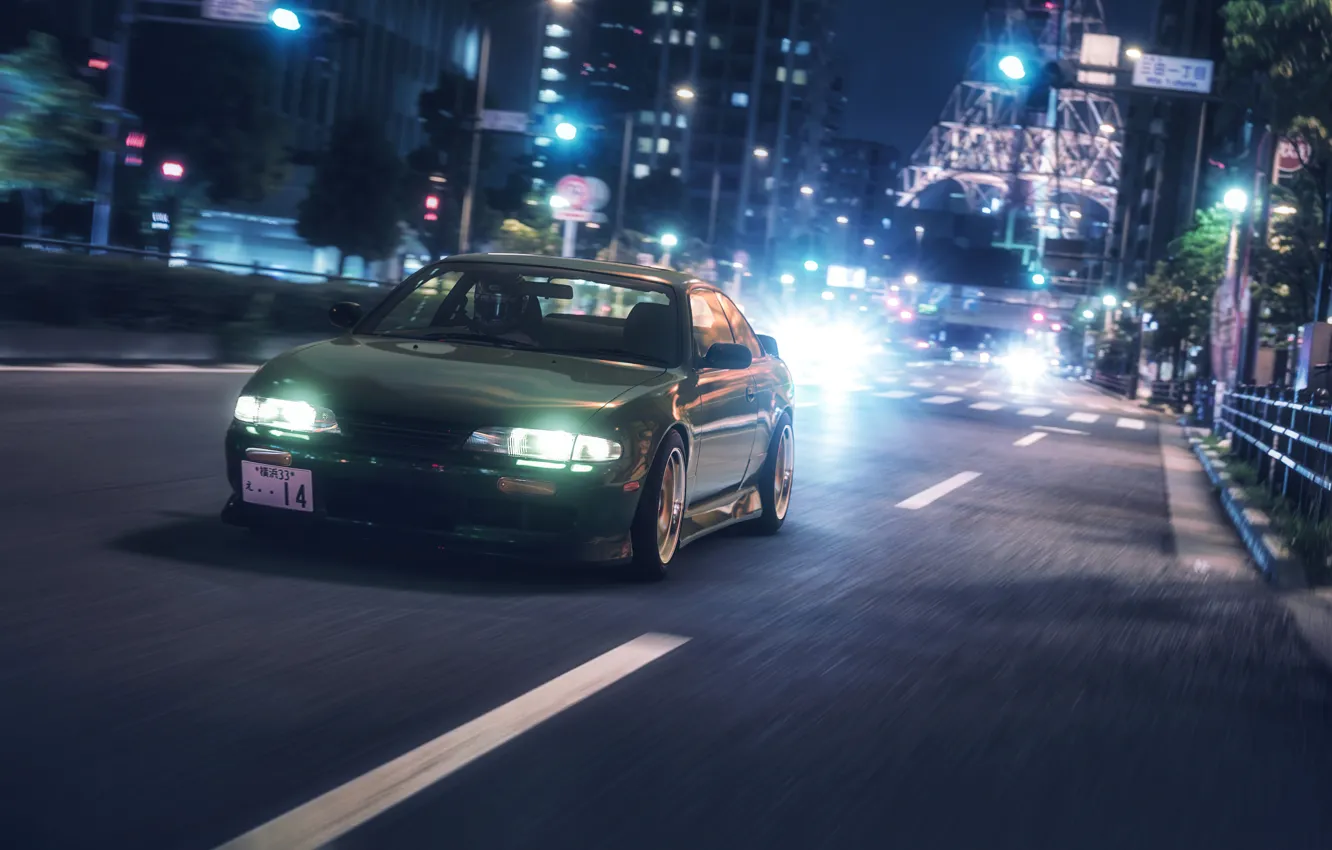 Photo wallpaper machine, auto, asphalt, street, the game, Nissan, Nissan Silvia S14, Gran Turismo 7