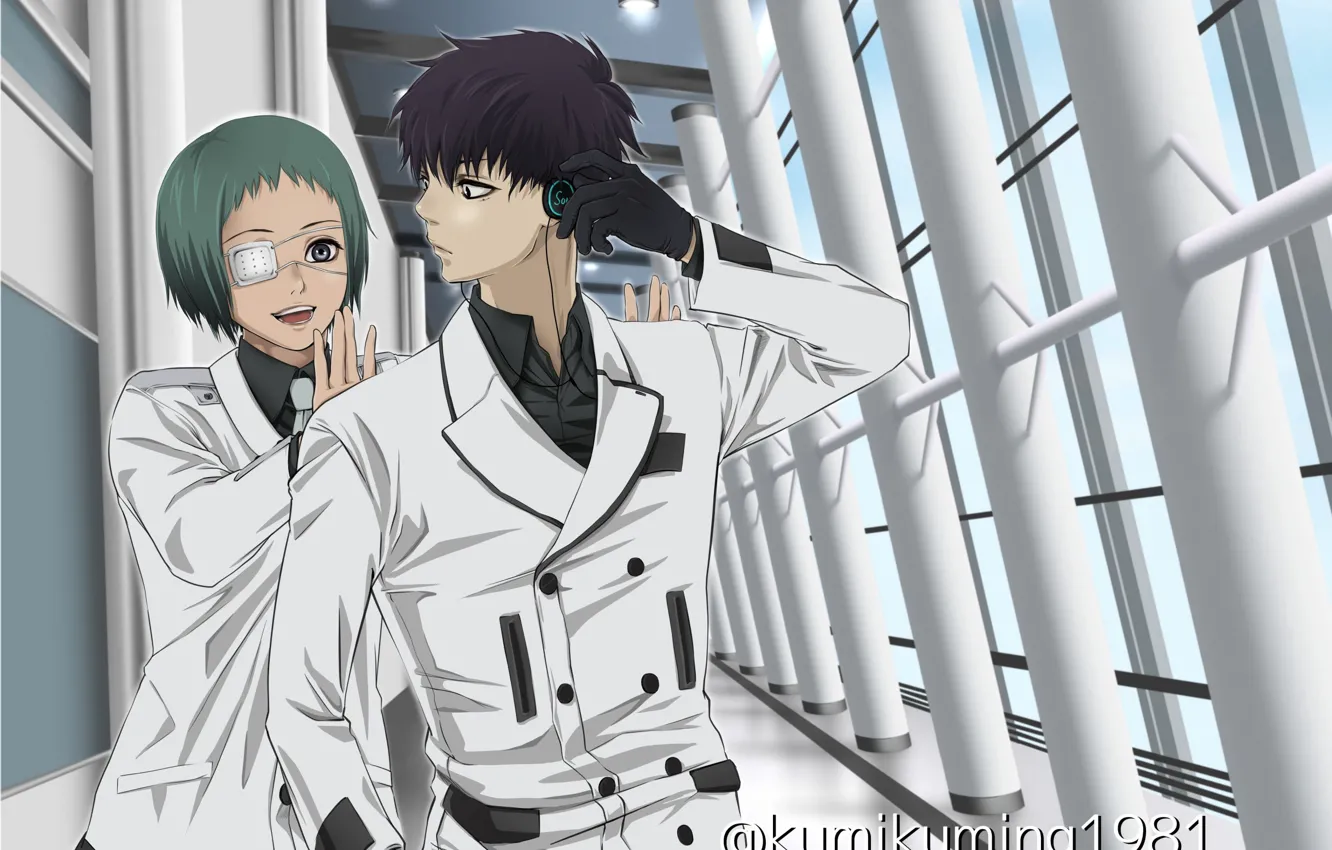 Photo wallpaper headphones, guy, Tokyo Ghoul, Tokyo Ghoul