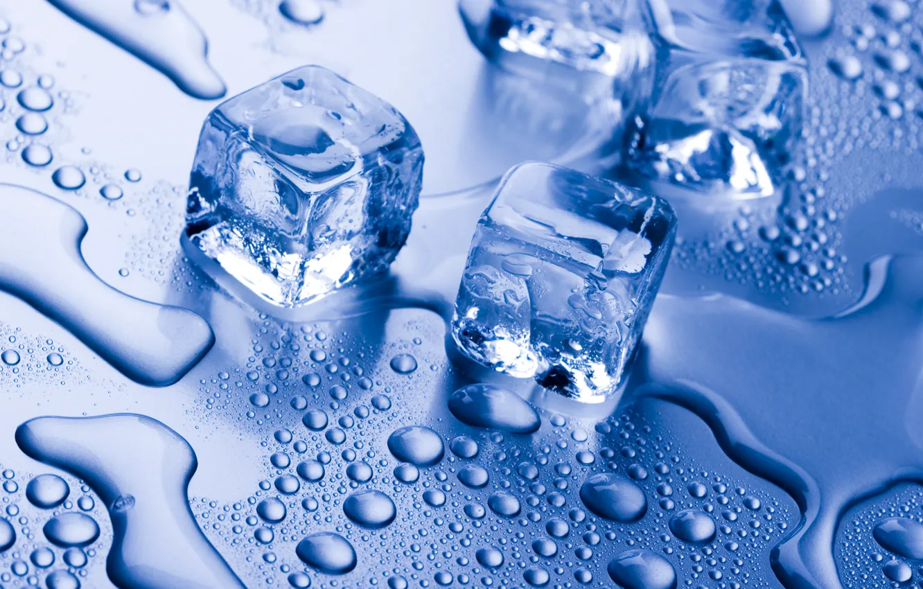 Photo wallpaper water, Ice Cube, water, ice cube