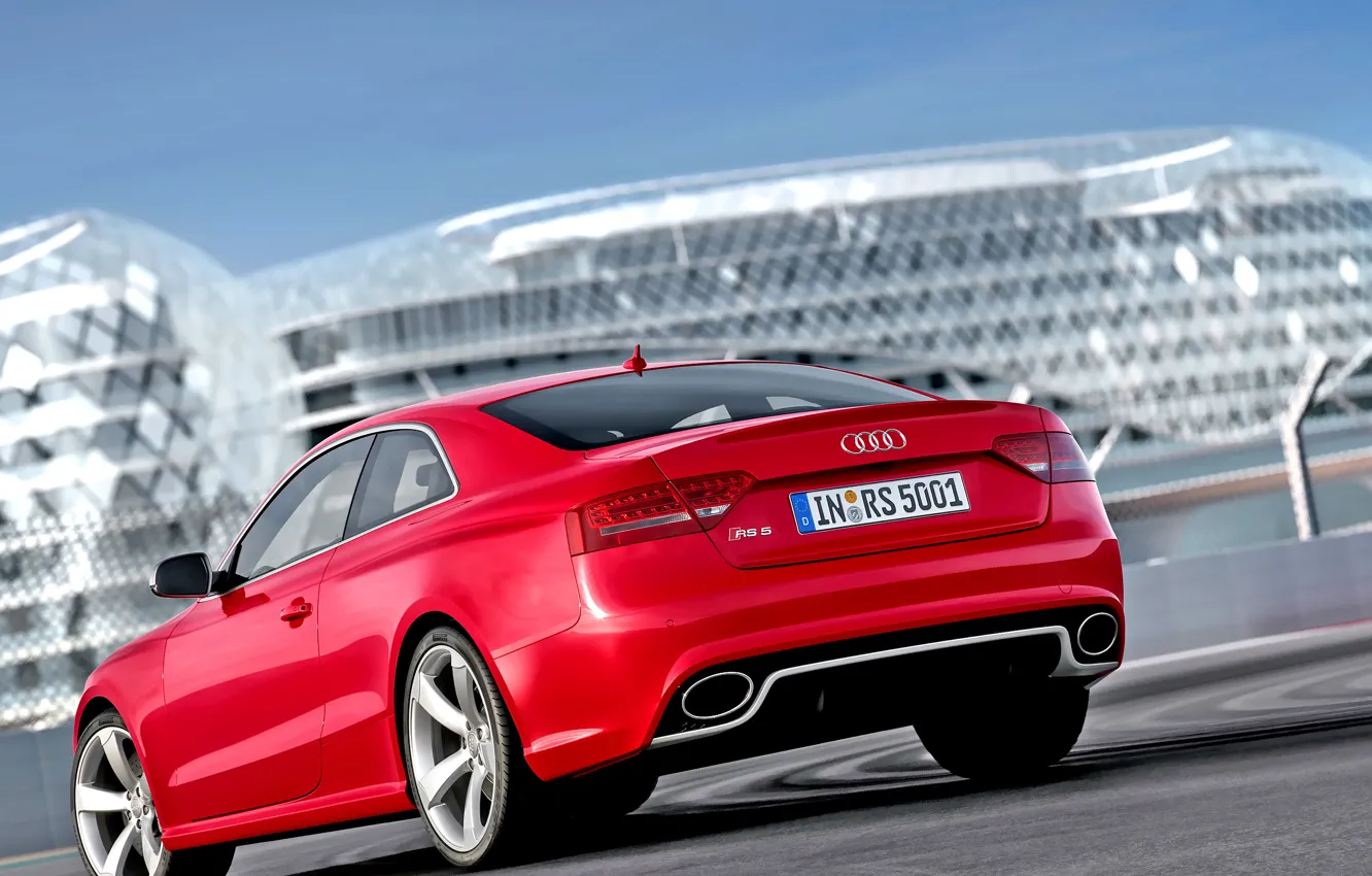 Photo wallpaper Audi, Red, Machine, RS5, Room, Coupe