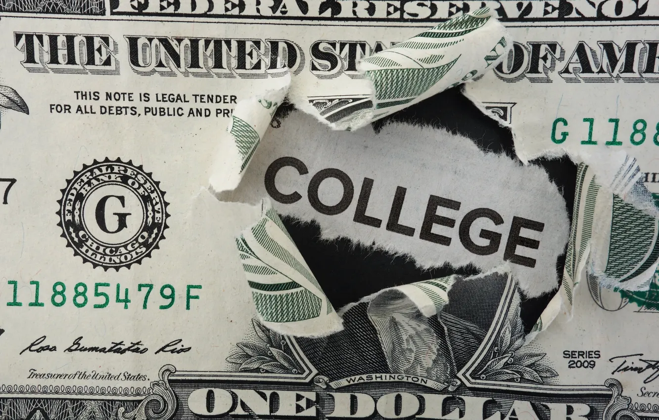 Photo wallpaper dollar, finance, college