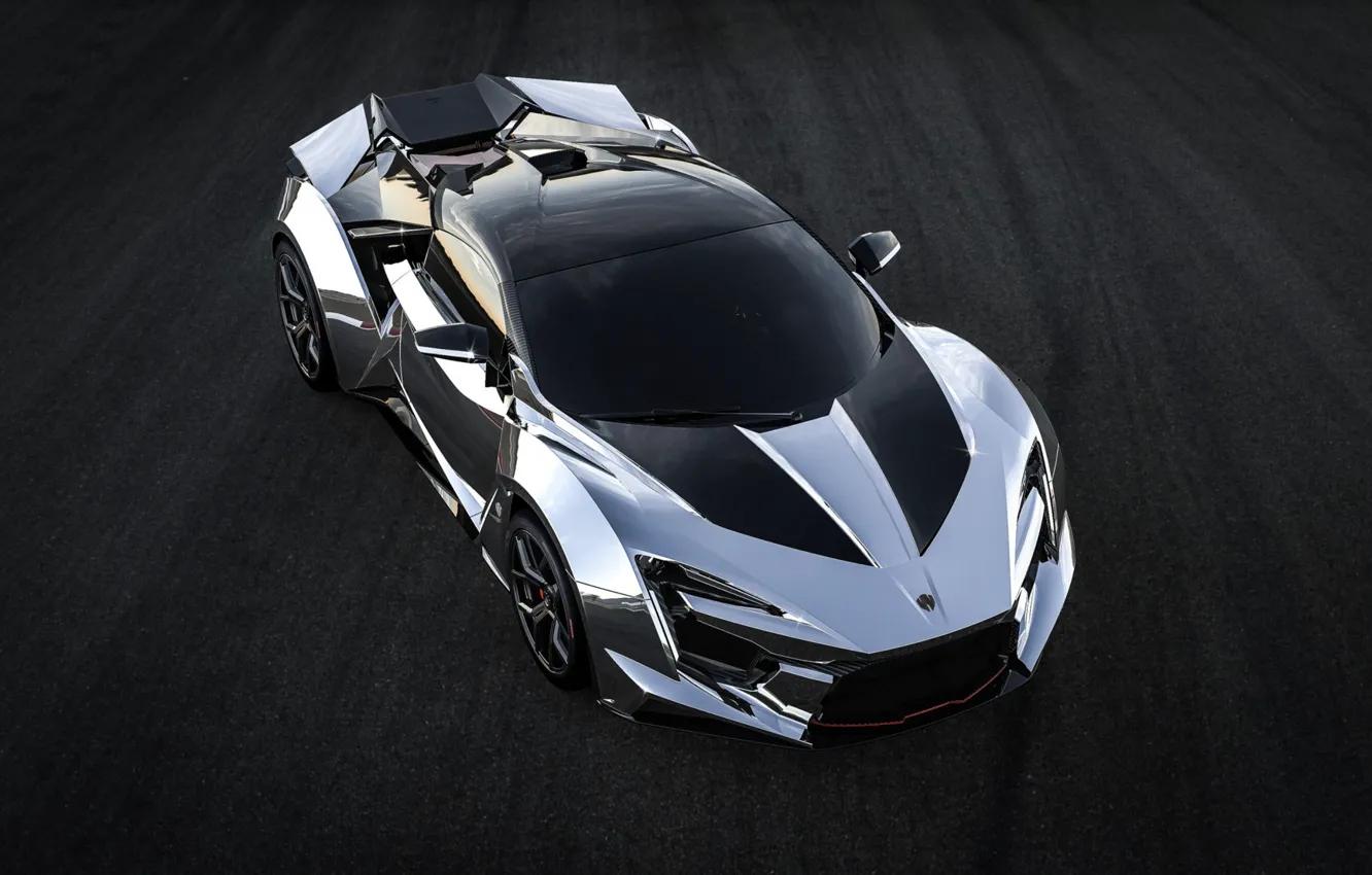 Photo wallpaper road, auto, asphalt, rendering, grey, silver, sports car, chrome