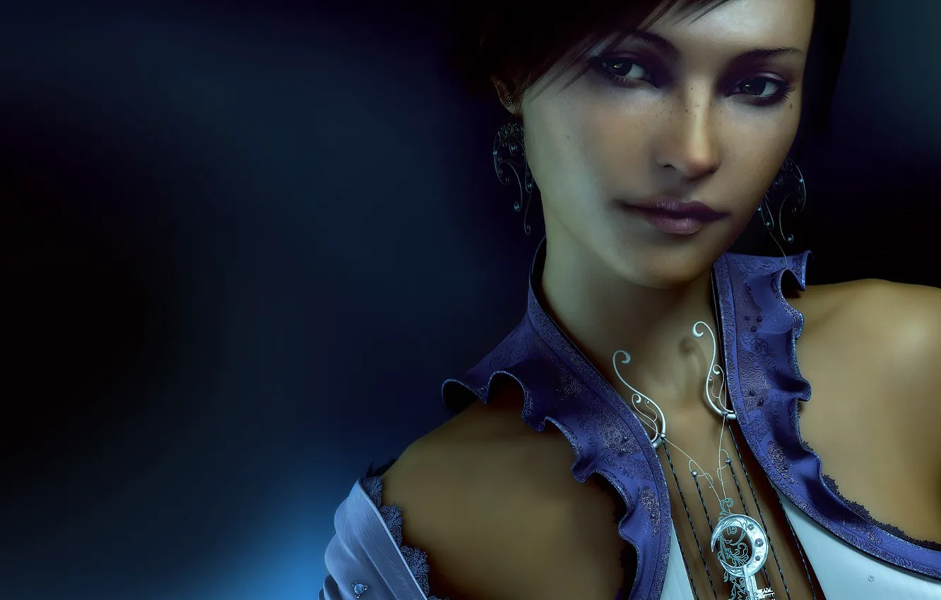 Photo wallpaper look, girl, style, key, Talisman