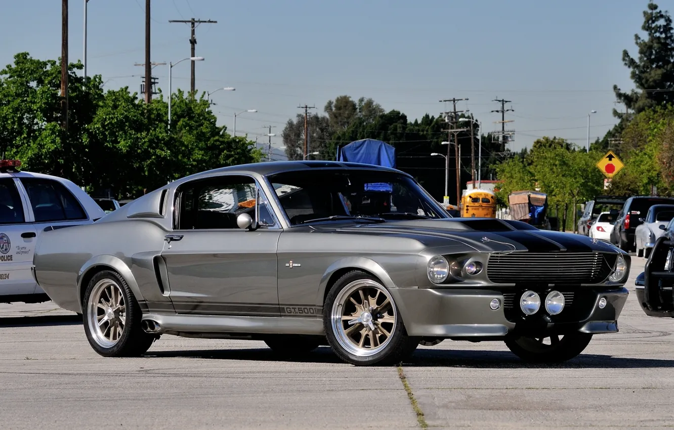 Photo wallpaper background, Mustang, Ford, GT500, Ford, Mustang, Eleanor, the front