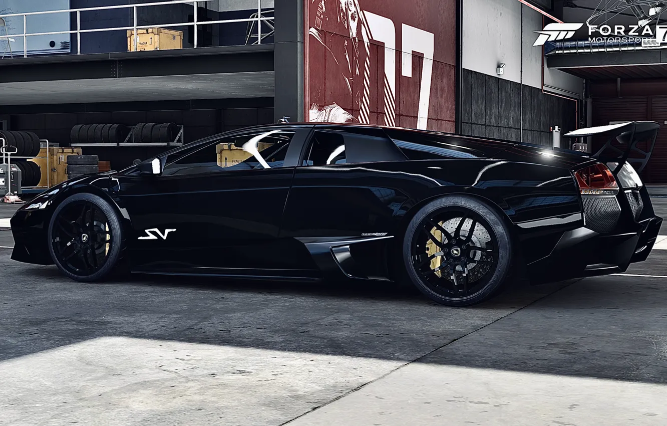 Photo wallpaper HDR, Lamborghini, game, murcielago, FM7, UHD, Forza Motorsport 7, XBox One X