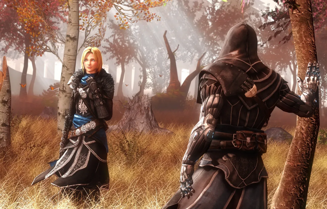 Photo wallpaper forest, Assassin's Creed, fan art