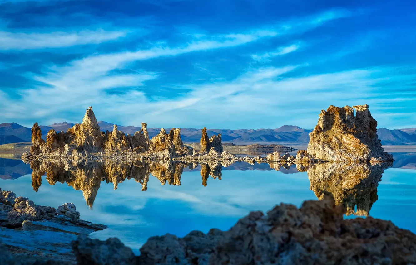 Photo wallpaper the sky, landscape, mountains, California