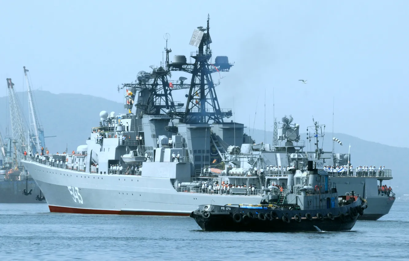 Photo wallpaper BOD, project 1155, Marshal Shaposhnikov, 2010