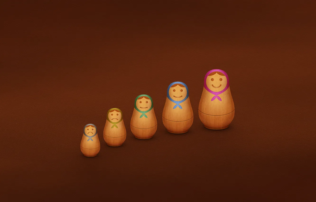 Photo wallpaper figures, matryoshka
