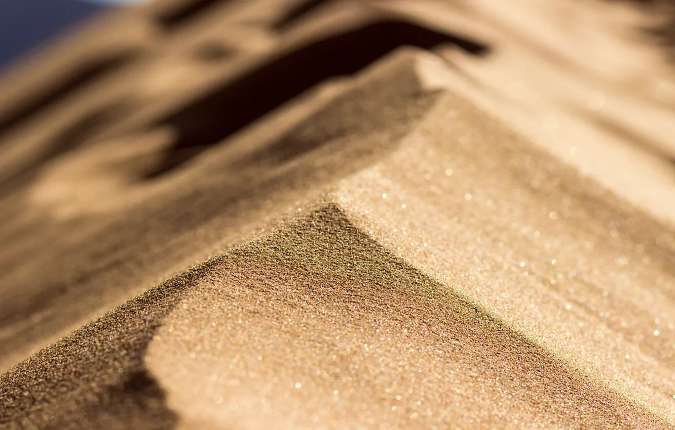 Photo wallpaper sand, macro, light, desert, barkhan