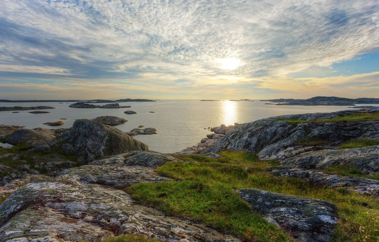 Photo wallpaper sea, coast, Sweden