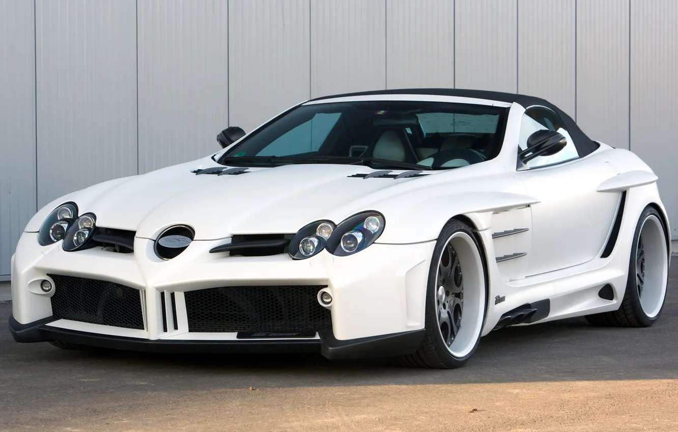 Photo wallpaper white, tuning, Mercedes