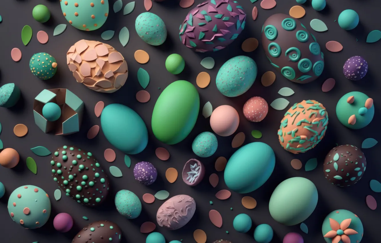Photo wallpaper background, eggs, colorful, Easter, background, Easter, eggs, decoration