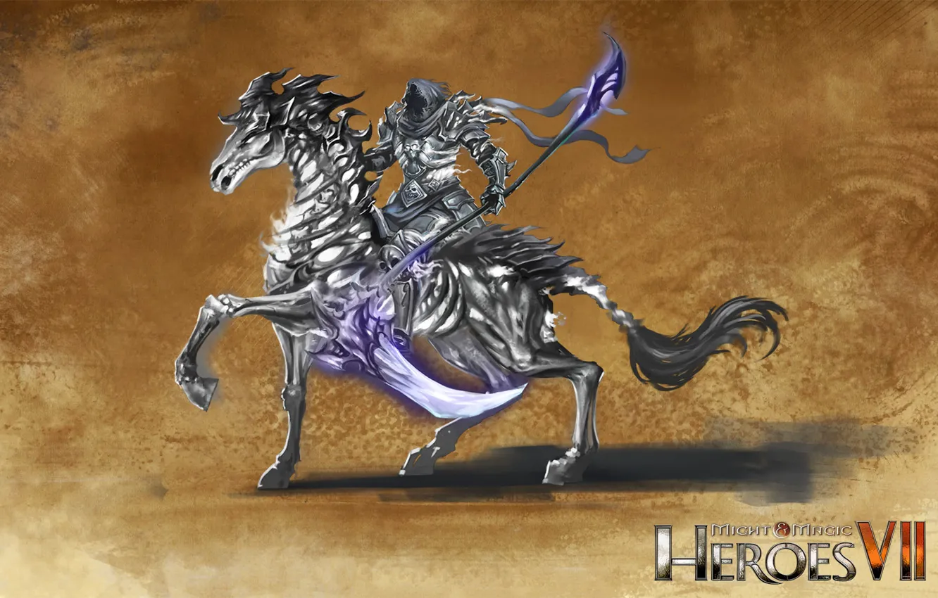 Photo wallpaper horse, necropolis, Heroes of Might and Magic 7, dark rycote