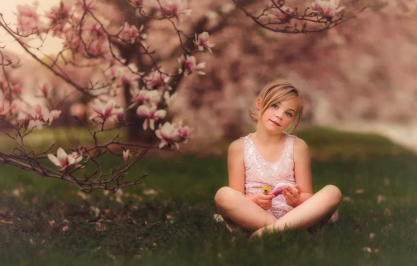 Photo wallpaper spring, girl, the beauty, In Bloom, Lorna Oxenham
