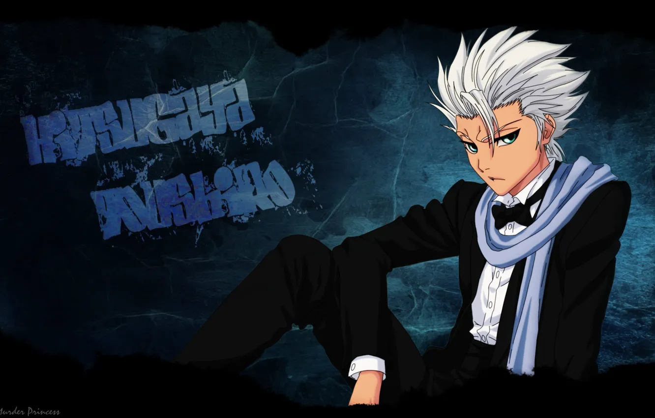 Photo wallpaper look, mood, scarf, Guy, Bleach, Bleach, blonde, tuxedo