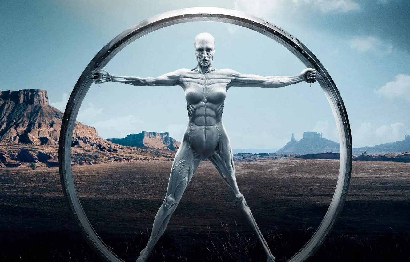 Photo wallpaper mountains, Android, muscle, HBO, Westworld