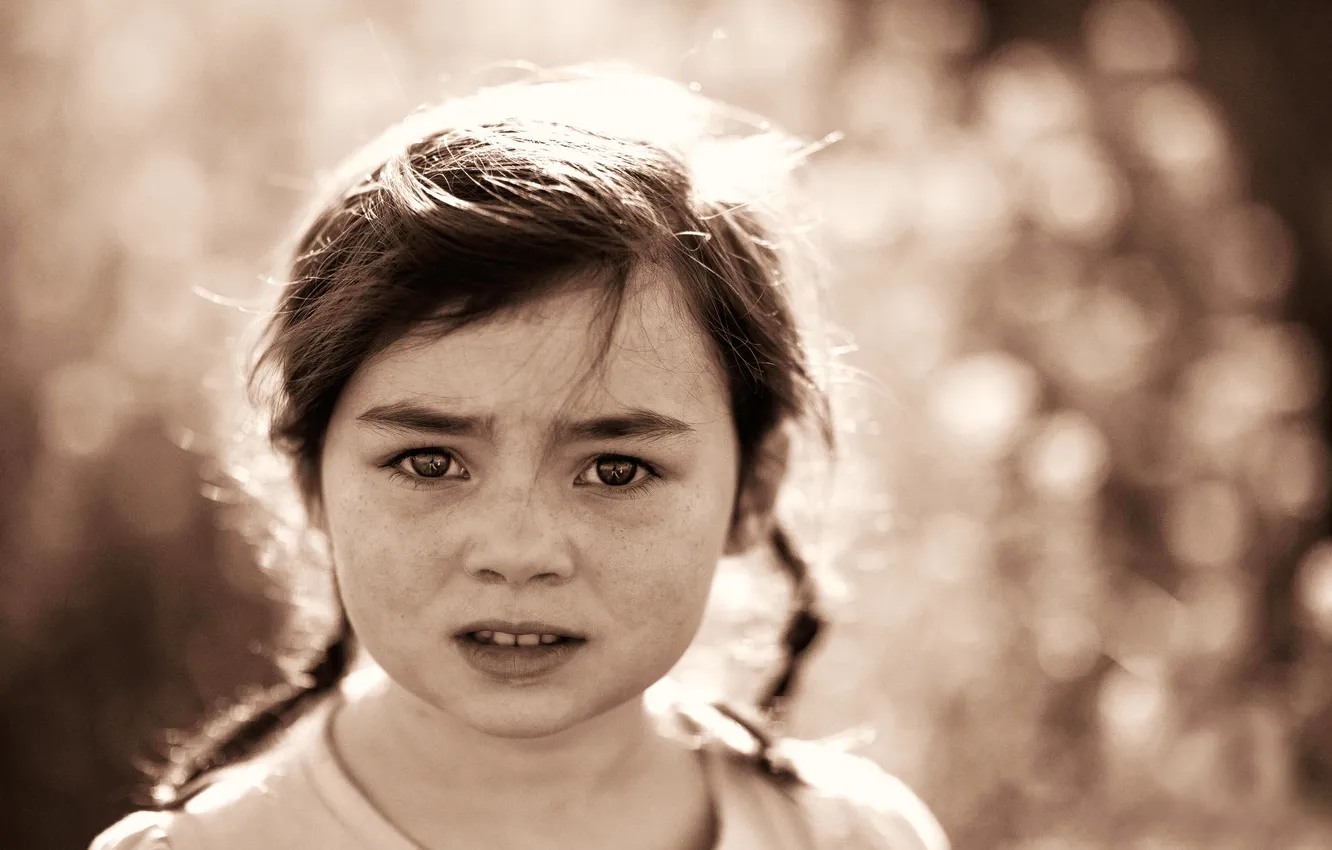 Photo wallpaper look, photo, portrait, girl, bokeh