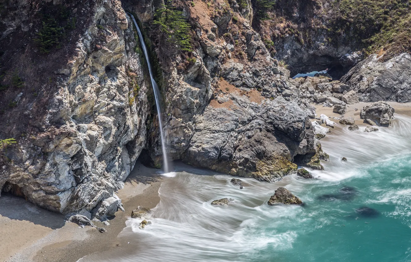Photo wallpaper sea, nature, stones, rocks, shore