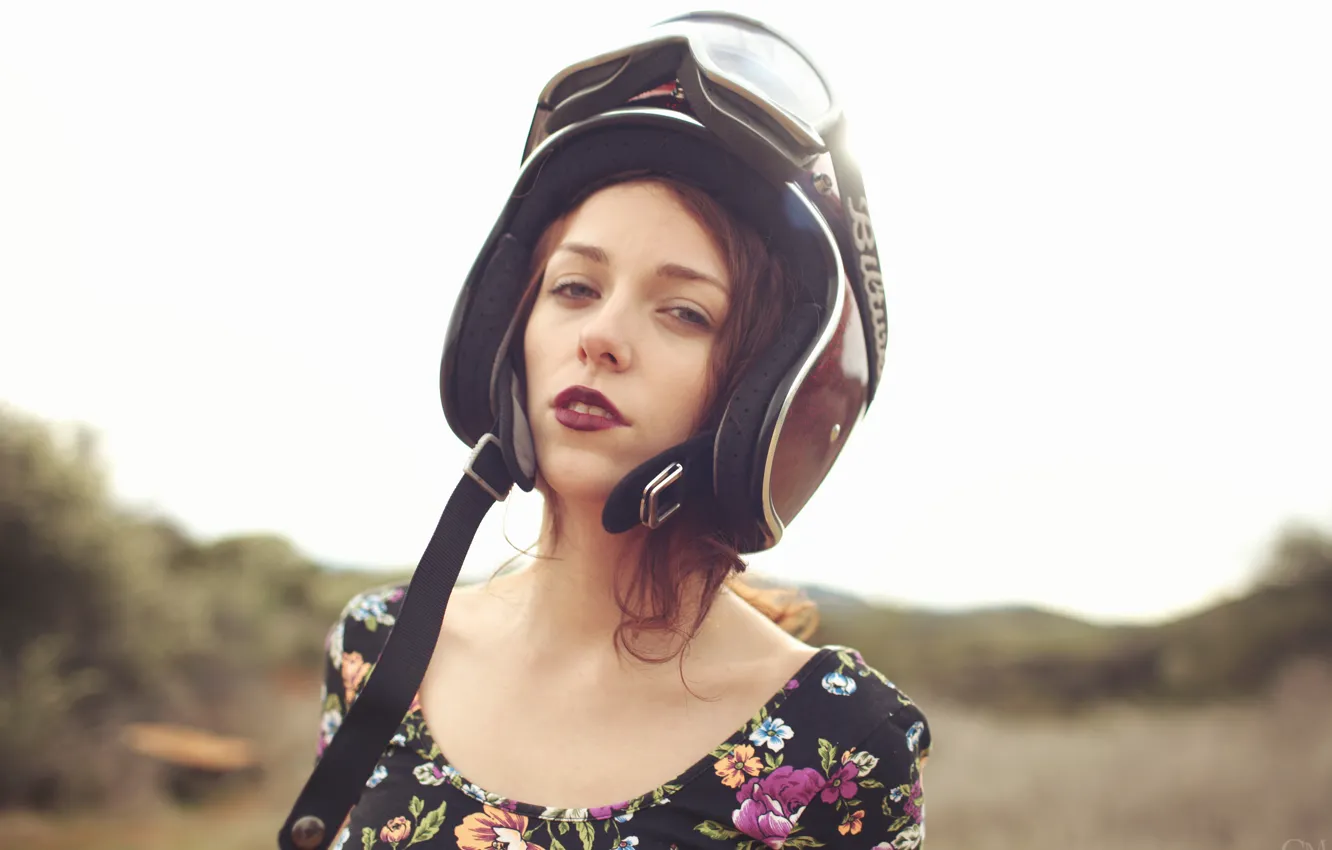 Photo wallpaper girl, field, woman, model, brunette, female, pearls, Jacquie Glover