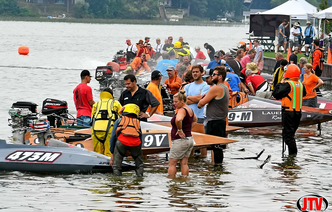 Photo wallpaper race, boat, speed