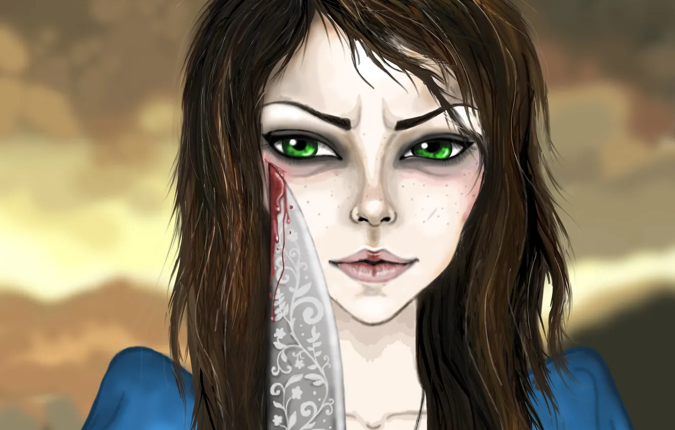 Photo wallpaper the game, Alice, knife, Alice Madness Returns